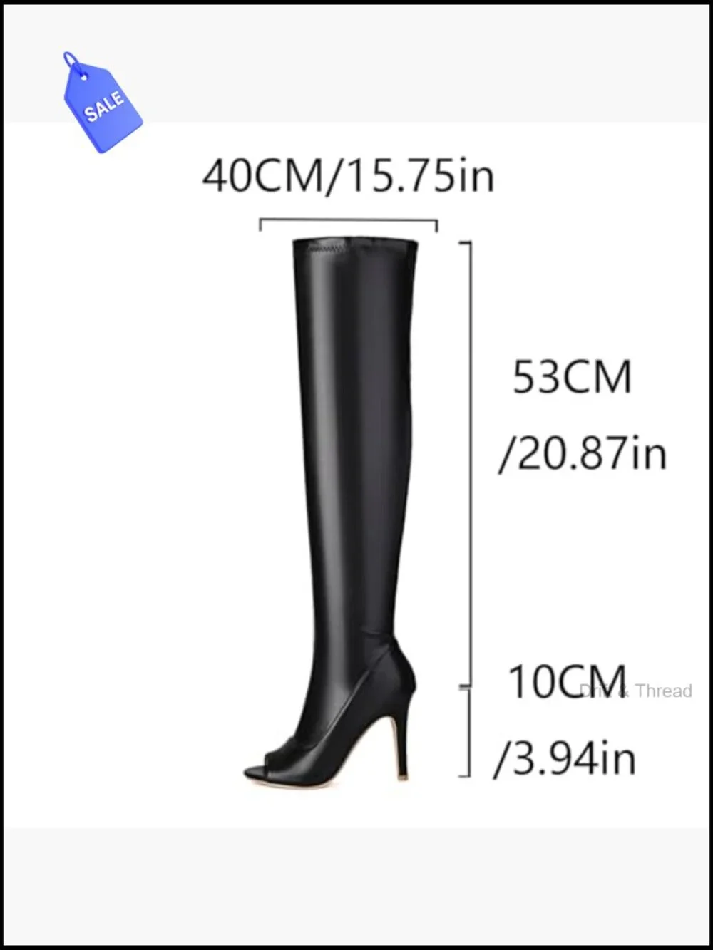 Sexy Peep Toe Over The Knee Boots Stiletto High Heels Thigh High Boots Side Zip